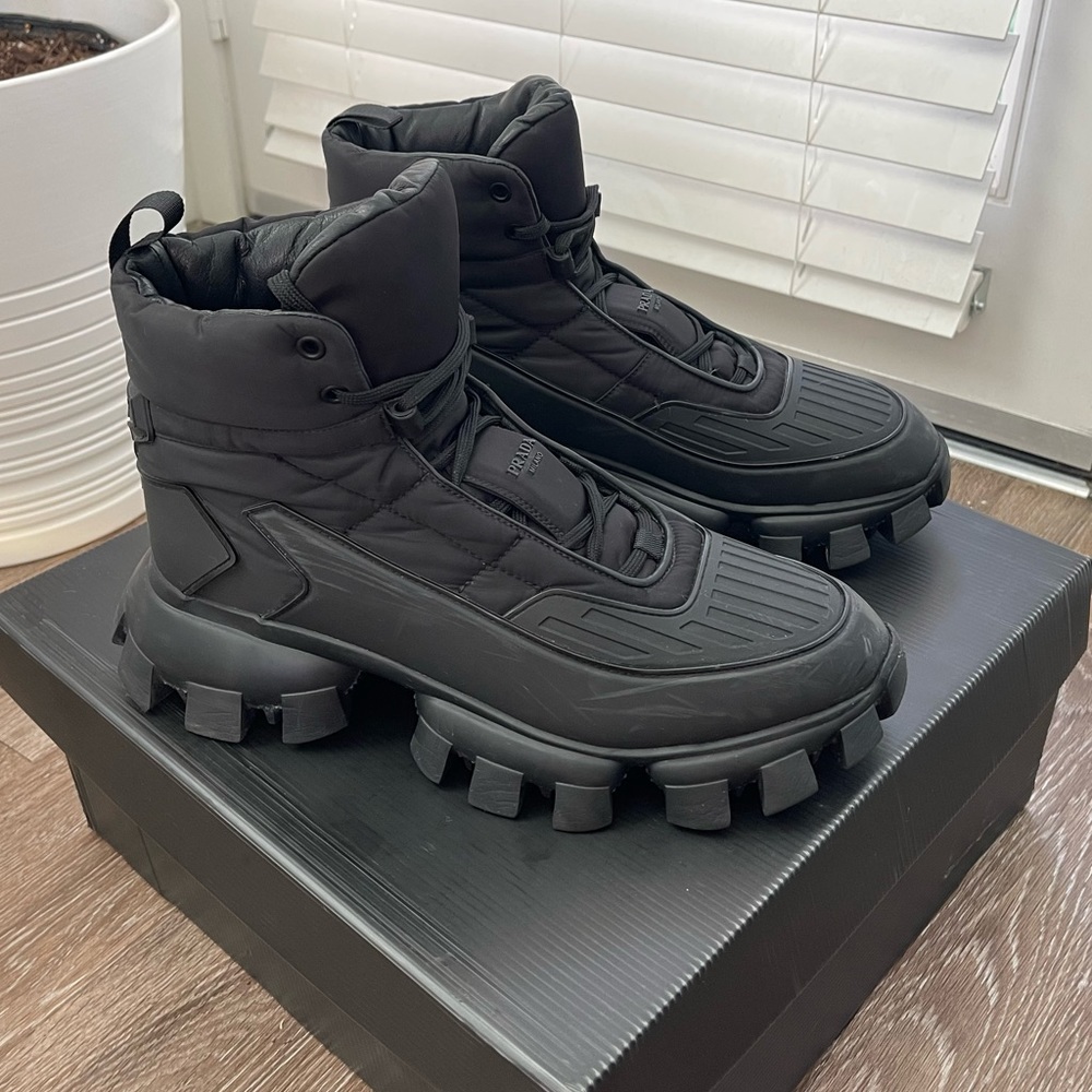 PRADA Cloudbust Thunder High Top Sneakers - 10.5 - 💯 AUTHENTIC - Picture 3 of 12